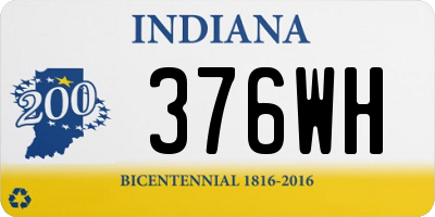 IN license plate 376WH
