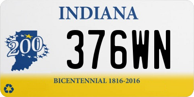 IN license plate 376WN