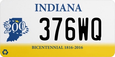 IN license plate 376WQ