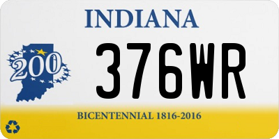 IN license plate 376WR