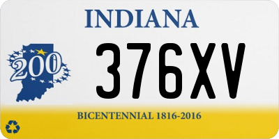 IN license plate 376XV