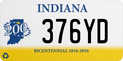 IN license plate 376YD