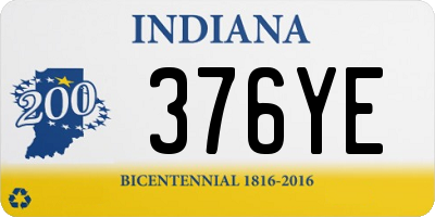 IN license plate 376YE