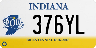 IN license plate 376YL