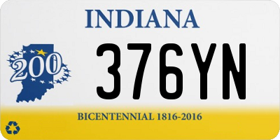 IN license plate 376YN