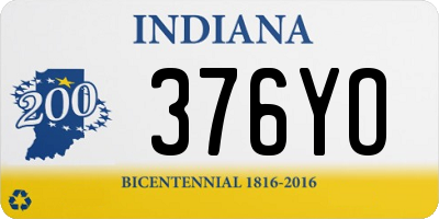 IN license plate 376YO