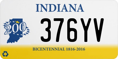 IN license plate 376YV