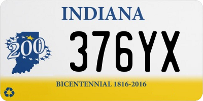 IN license plate 376YX