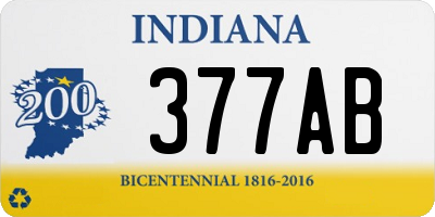 IN license plate 377AB