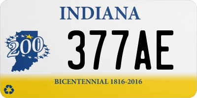 IN license plate 377AE