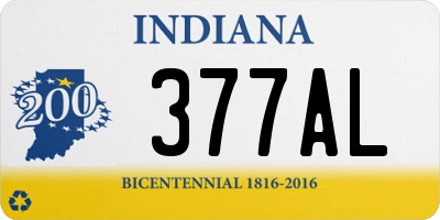 IN license plate 377AL