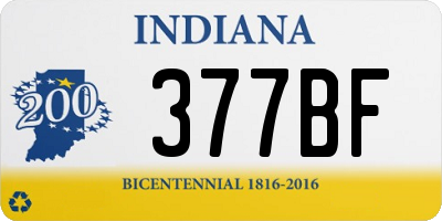 IN license plate 377BF