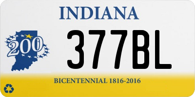 IN license plate 377BL