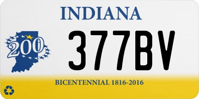 IN license plate 377BV