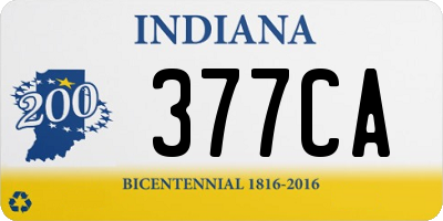 IN license plate 377CA