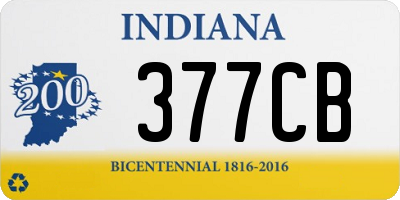 IN license plate 377CB