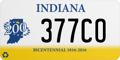 IN license plate 377CO