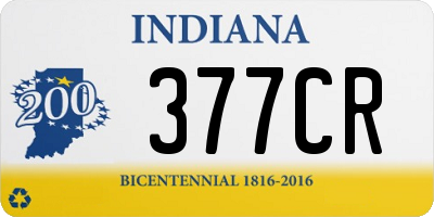 IN license plate 377CR