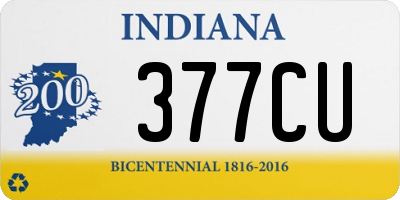 IN license plate 377CU