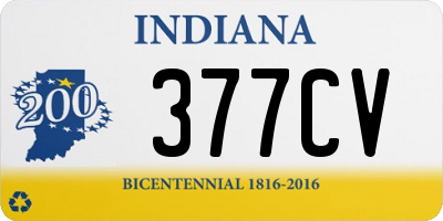 IN license plate 377CV