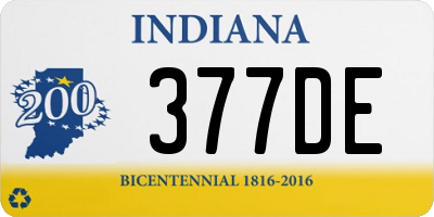 IN license plate 377DE