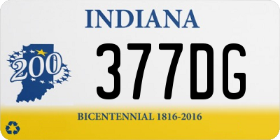 IN license plate 377DG