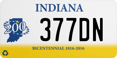 IN license plate 377DN