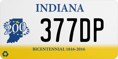 IN license plate 377DP