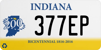 IN license plate 377EP