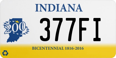 IN license plate 377FI