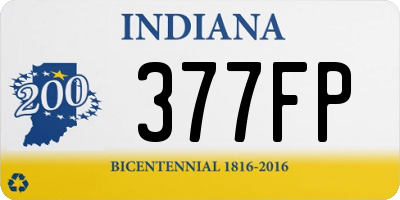 IN license plate 377FP