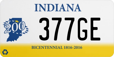 IN license plate 377GE