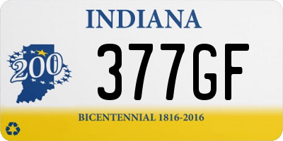 IN license plate 377GF