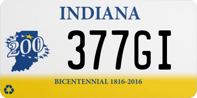 IN license plate 377GI