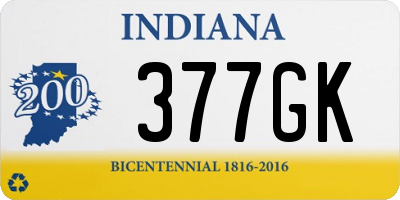 IN license plate 377GK