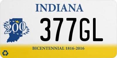 IN license plate 377GL