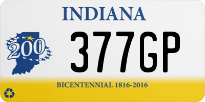 IN license plate 377GP