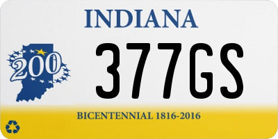 IN license plate 377GS