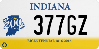 IN license plate 377GZ