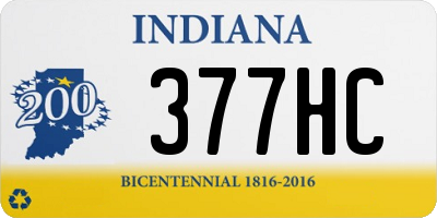 IN license plate 377HC