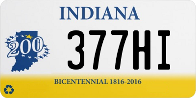 IN license plate 377HI