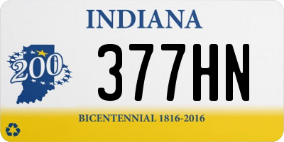 IN license plate 377HN