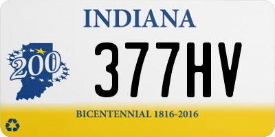 IN license plate 377HV