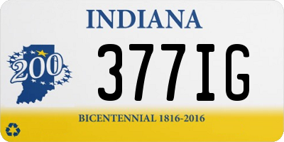 IN license plate 377IG