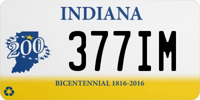 IN license plate 377IM