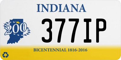 IN license plate 377IP