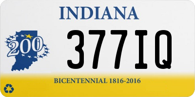 IN license plate 377IQ