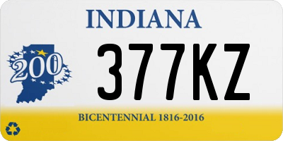 IN license plate 377KZ