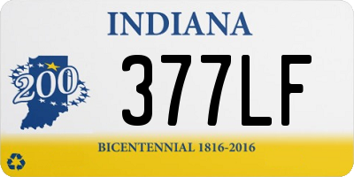 IN license plate 377LF