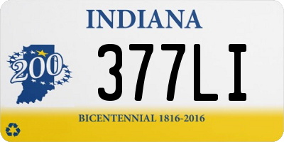 IN license plate 377LI